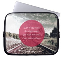 Don't sit in place | Motivational Quote Laptop Computer Sleeve