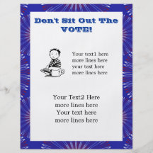 Don't Sit Out The Vote custom flyer