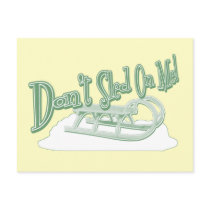 Don't Sled on Me! postcards
