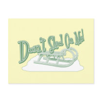 Don't Sled on Me! postcards