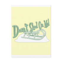 Don't Sled on Me! postcards