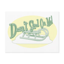 Don't Sled on Me! postcards