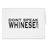 Don't Speak Whinese cards
