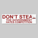 Don't Steal bumper stickers