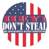 Don't Steal Round Stickers