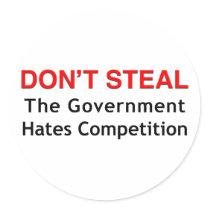 Don't Steal Round Stickers