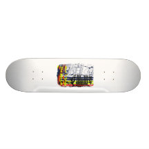 dont stop music affected grunge image skate board