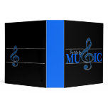 Don't Stop The Music Blue Accent Binder