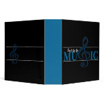Don't Stop The Music Blue Accent Binder