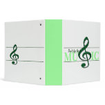 Don't Stop The Music Green Accent Binder