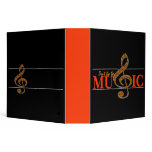 Don't Stop The Music Neon Orange Accent Binder