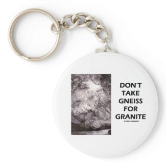 Don't Take Gneiss For Granite (Geology Humor) keychain