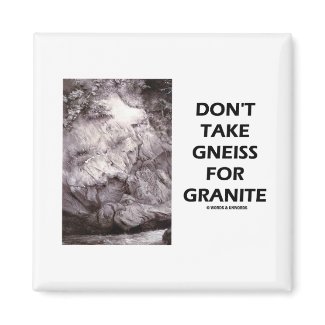 Don't Take Gneiss For Granite (Geology Humor) magnet
