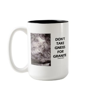 Don't Take Gneiss For Granite (Geology Humor) mug