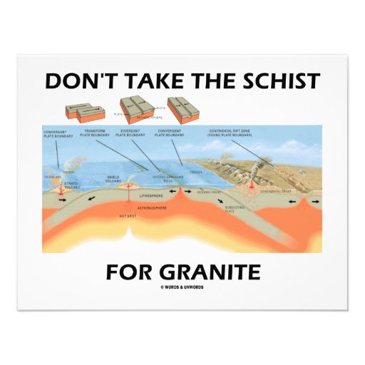 Don't Take The Schist For Granite (Geology Humor) Custom Invitations