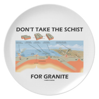 Don't Take The Schist For Granite (Geology Humor) Dinner Plate