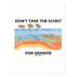 Don't Take The Schist For Granite (Geology Humor) Post Card