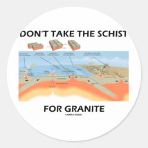 Don't Take The Schist For Granite (Geology Humor) Sticker