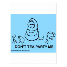 Don't Tea Party Me - blue Postcards