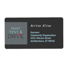 Dont Text and Drive Labels