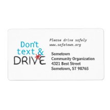Dont text and Drive Labels