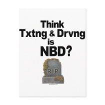 Don't Text and Drive postcards by drivesafe Don't Text and Drive postcards