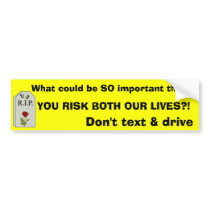 Don't Text & Drive Bumper Sticker