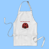 Don't Throw Trash on Me ladybug aprons