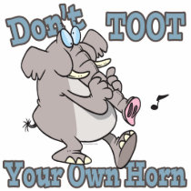 dont toot your own horn elephant cartoon acrylic cut outs