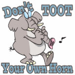 dont toot your own horn elephant cartoon acrylic cut outs