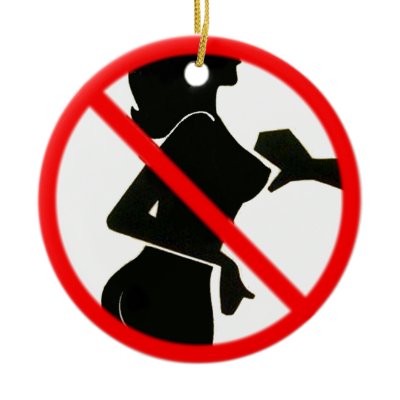 Don't touch boobs Ornament