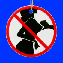 Don't touch boobs Ornament
