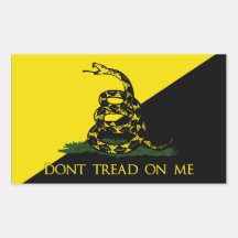 Dont Tread On Me Anarchist Flag Rectangle Stickers