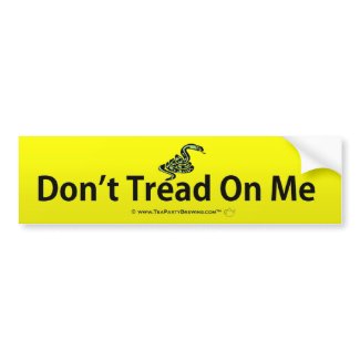 Don't Tread On Me Bumper Sticker bumpersticker