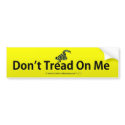 Don't Tread On Me Bumper Sticker bumper stickers by TeaPartyBrewing Don't Tread On Me Bumper Sticker bumper stickers