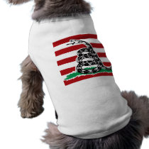 DONT TREAD ON ME DOG SHIRT pet clothing