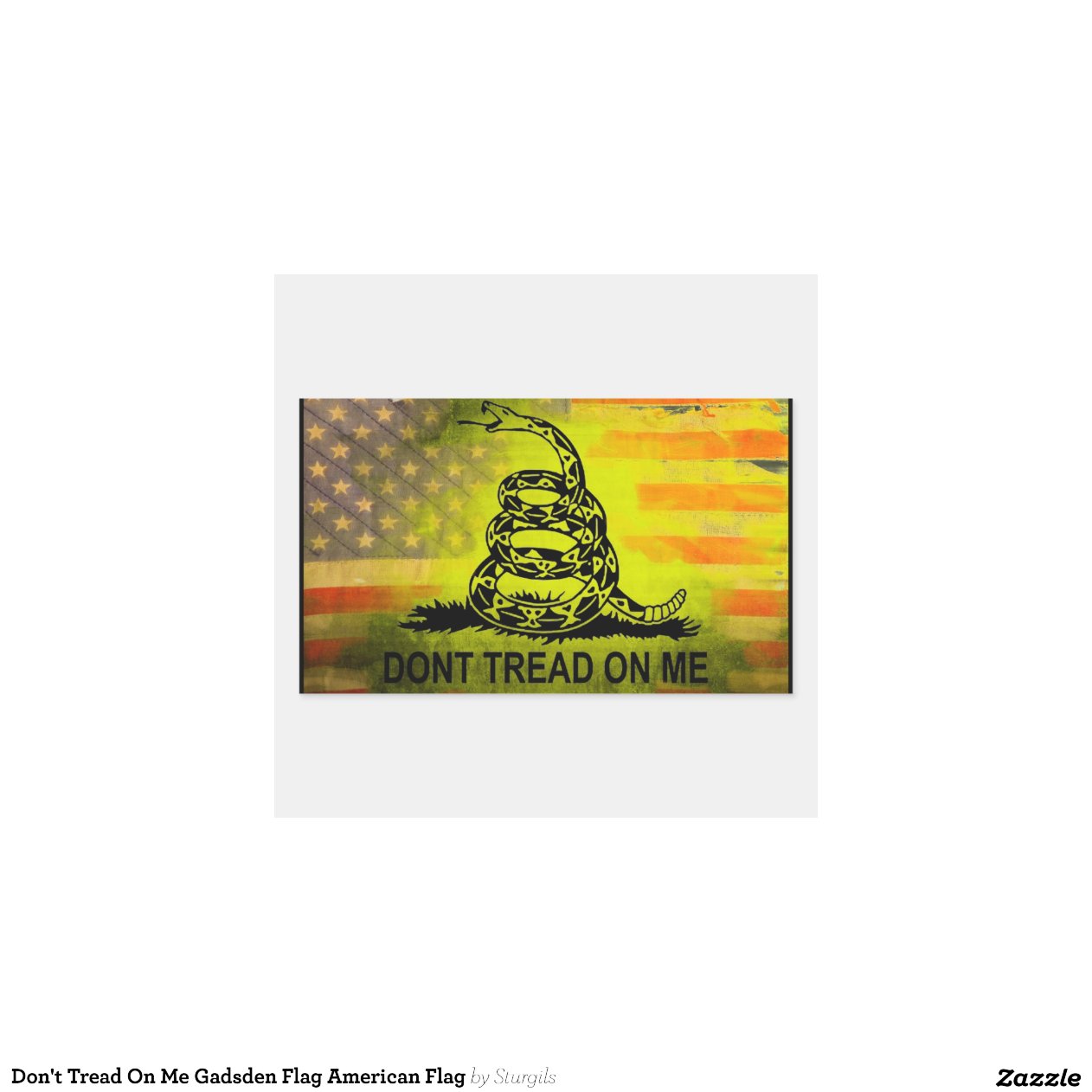 Don't Tread On Me Gadsden Flag American Flag Rectangular Sticker Zazzle