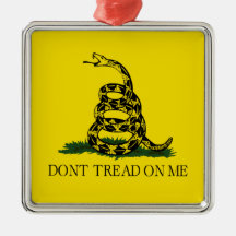 Dont Tread On Me Gadsden Flag Political Christmas Ornament