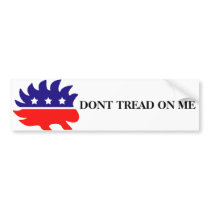 DONT TREAD ON ME Liberty Porcupine Bumper Sticker