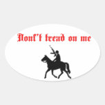 Don't tread on me oval sticker