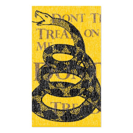 "Don't Tread On Me" Profile Card Business Card Templates (back side)
