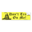 Don't Tread On Me Rattlesnake Bumper Sticker bumper stickers by jjackson72 Don't Tread On Me Rattlesnake Bumper Sticker bumper stickers