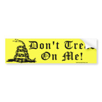 Don't Tread On Me Rattlesnake Bumper Sticker bumper stickers by jjackson72 Don't Tread On Me Rattlesnake Bumper Sticker bumper stickers