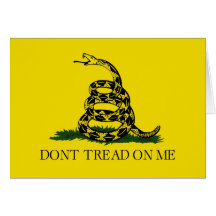 Dont Tread On Me Revolutionary War Gadsden Flag Greeting Card