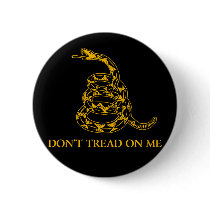 Don't Tread on Me Snake Button