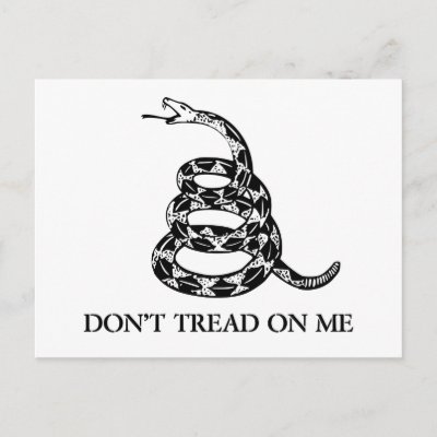 Don't Tread on Me Snake Postcard
