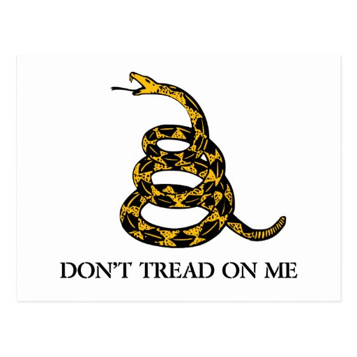 Don't Tread on Me Snake Postcard Zazzle