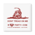 Dont Tread On Me Tea Party Magnet by PeacPac Dont Tread On Me Tea Party Magnet