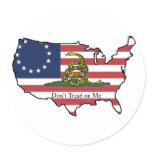 Dont Tread on Me USA Round Sticker