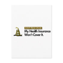 DONT TREAD ON MY HEALTHCARE postcards